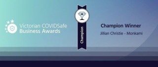 Celebrating our clients' successes - Monkami CEO awarded COVIDSafe Champion Award